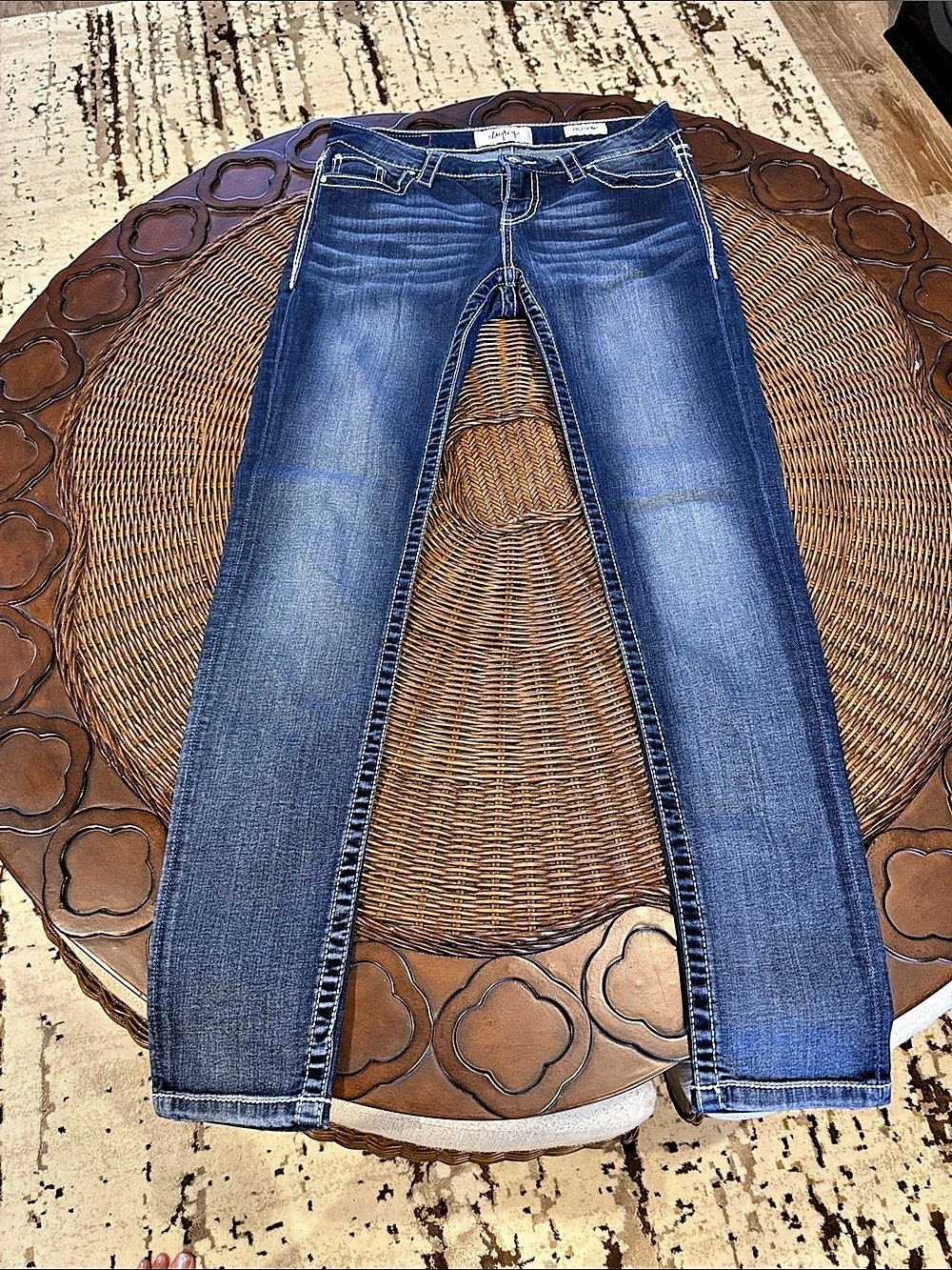 Rhinestone studded jeans